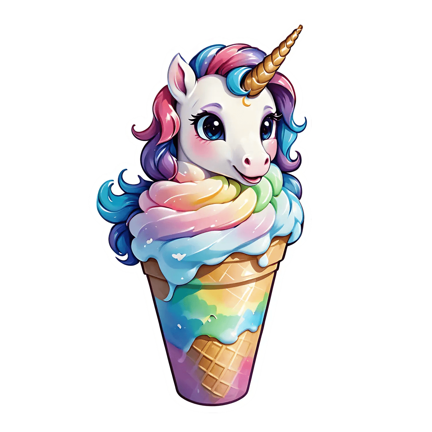 Unicorn Ice Cream - Sticker - Heat Press Transfer