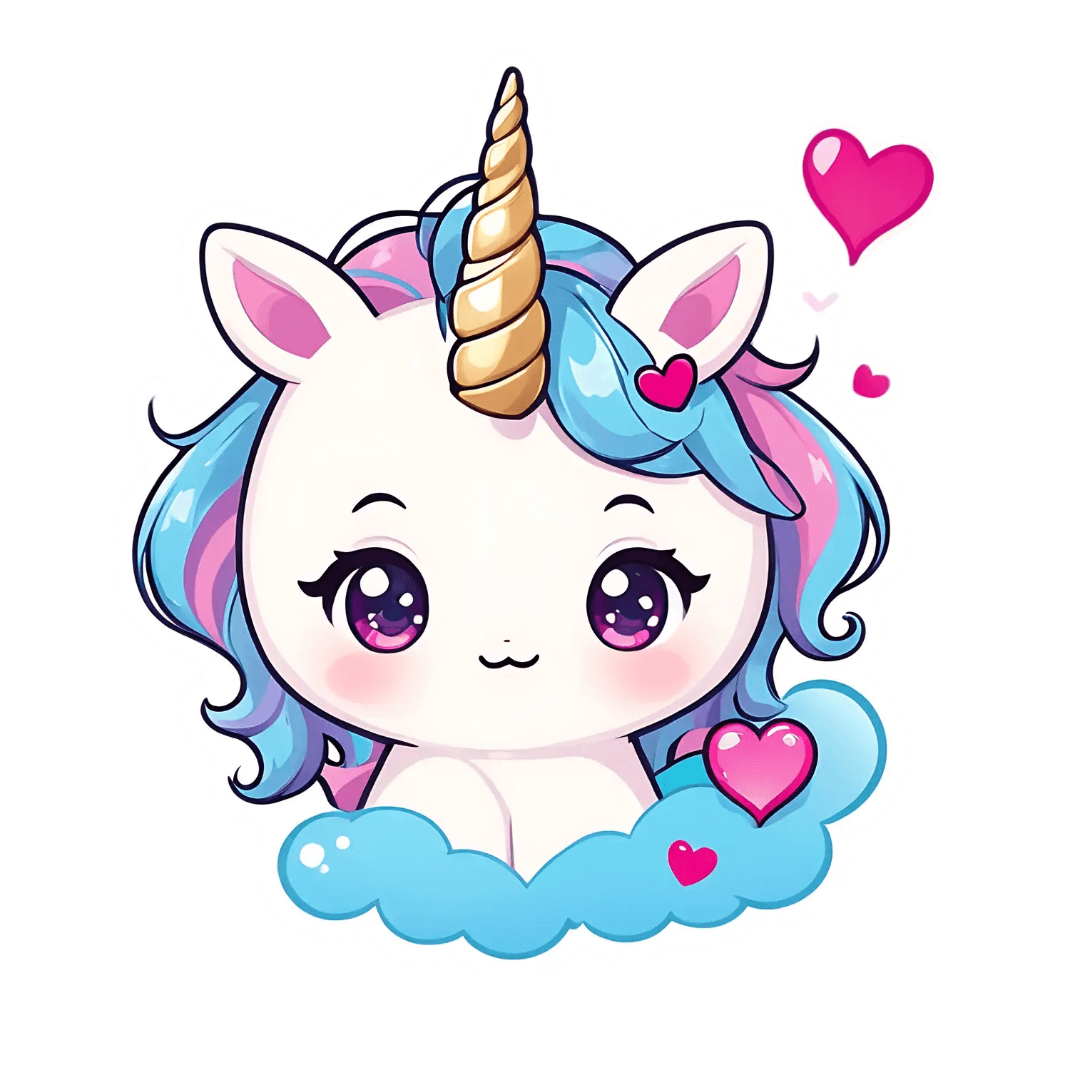 Unicorn Love - Cute Sticker - Heat Press Transfer