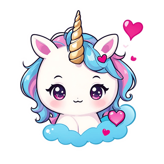 Unicorn Love - Cute Sticker - Heat Press Transfer