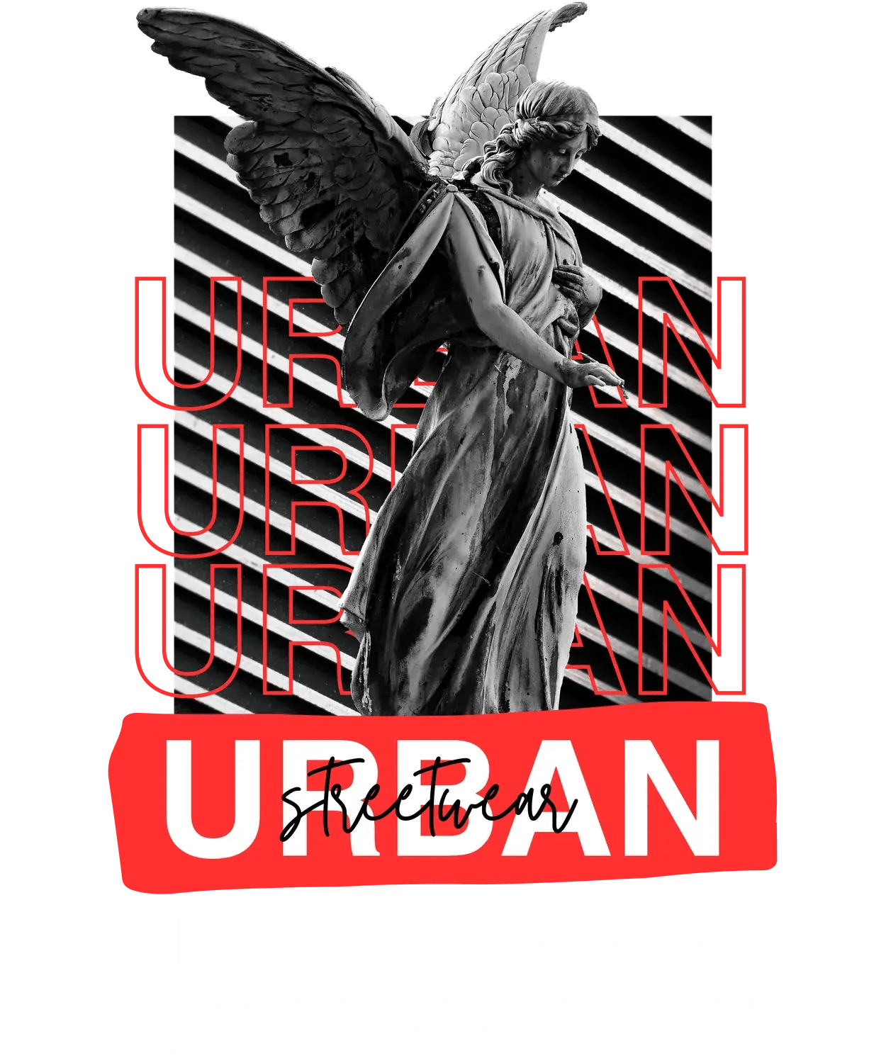 Urban Streetwear Angel - DTF Ready to Press - Heat Press Transfer