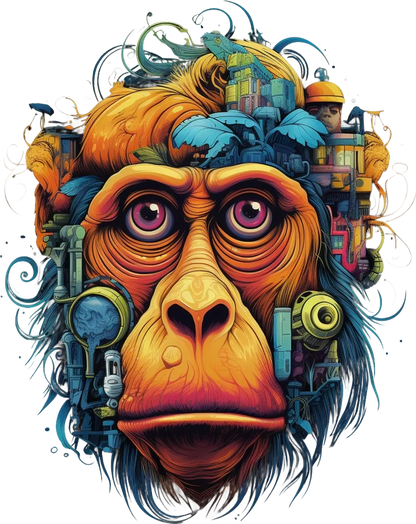 Urban Jungle Orangutan - DTF Ready to Press - Heat Press Transfer