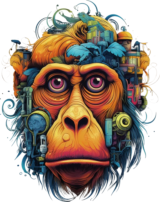 Urban Jungle Orangutan - DTF Ready to Press - Heat Press Transfer