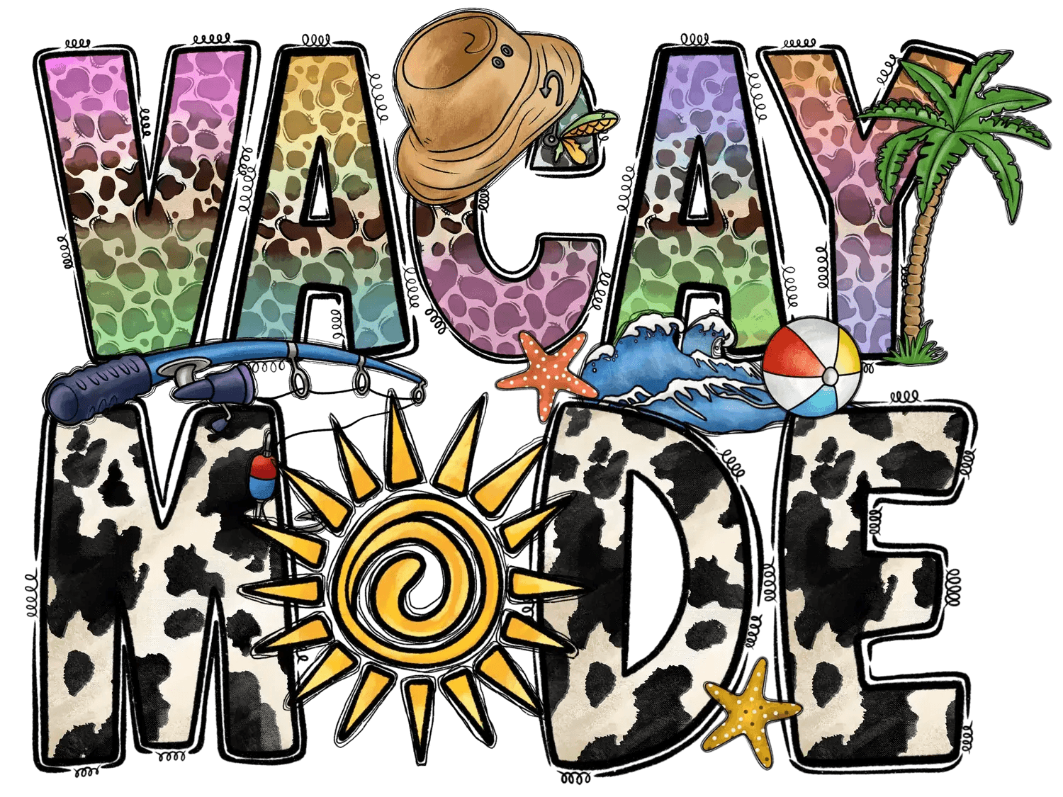 Vacay Mode - DTF Ready to Press - Heat Press Transfer