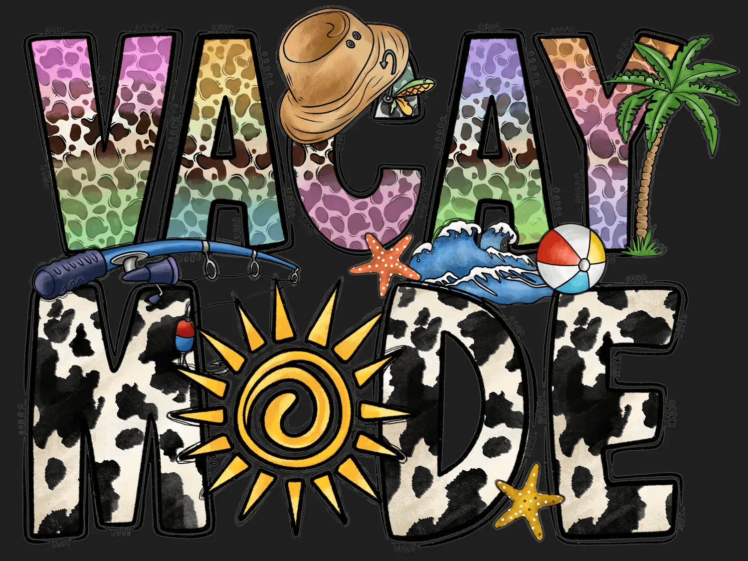 Vacay Mode - DTF Ready to Press - Heat Press Transfer