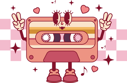 Valentine Tape Design - DTF Ready To Press - Heat Press Transfer