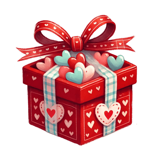 Valentine's Day Box With Hearts Design | DTF Center - Heat Press Transfer
