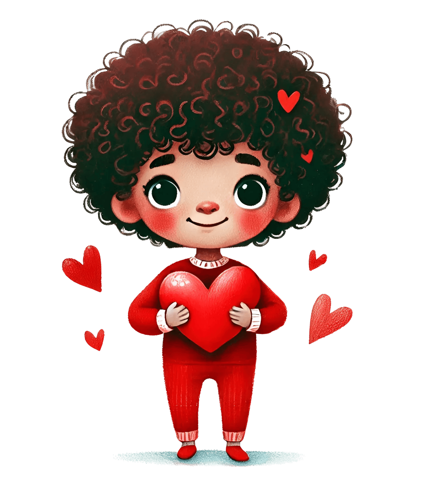 Valentine's Day Boy Holding A Big Heart Design | DTF Center - Heat Press Transfer