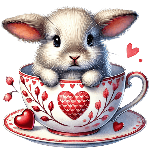 Valentine's Day Bunny Love Design | DTF Center - Heat Press Transfer