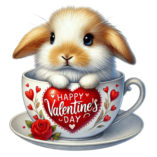 Valentine's Day Bunny Lover Design | DTF Center - Heat Press Transfer