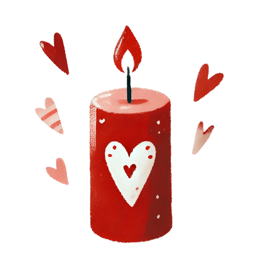 Valentine's Day Candle Design | DTF Center - Heat Press Transfer