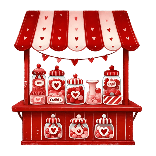 Valentine's Day Candy Stall Design | DTF Center - Heat Press Transfer