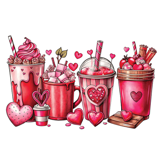 Valentine's Day Coffee Design | DTF Center - Heat Press Transfer