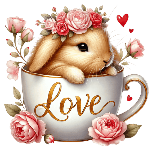 Valentine's Day Couple Bunny Design | DTF Center - Heat Press Transfer