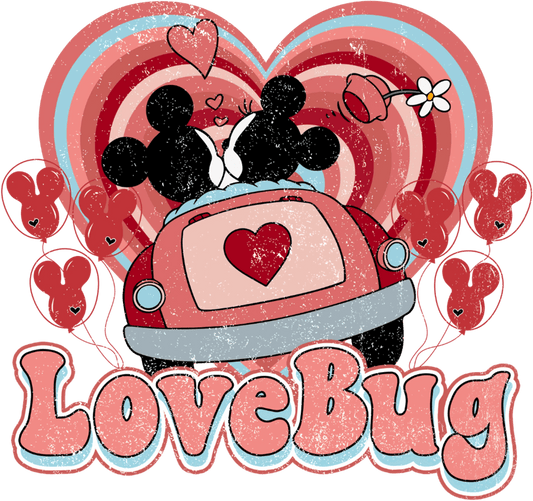 Valentine's Day Disney Mickey Minnie Design - DTF Ready To Press - Heat Press Transfer