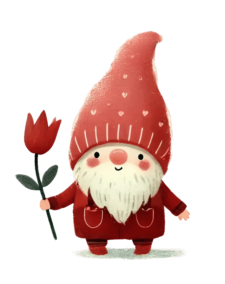 Valentine's Day Flower Gnome Design | DTF Center - Heat Press Transfer