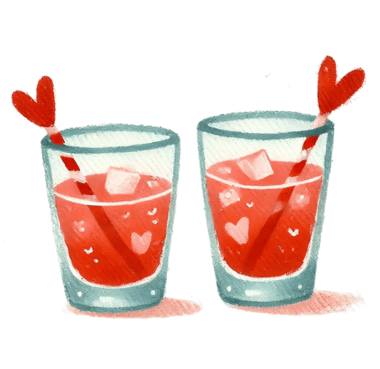 Valentine's Day Glasses Design | DTF Center - Heat Press Transfer