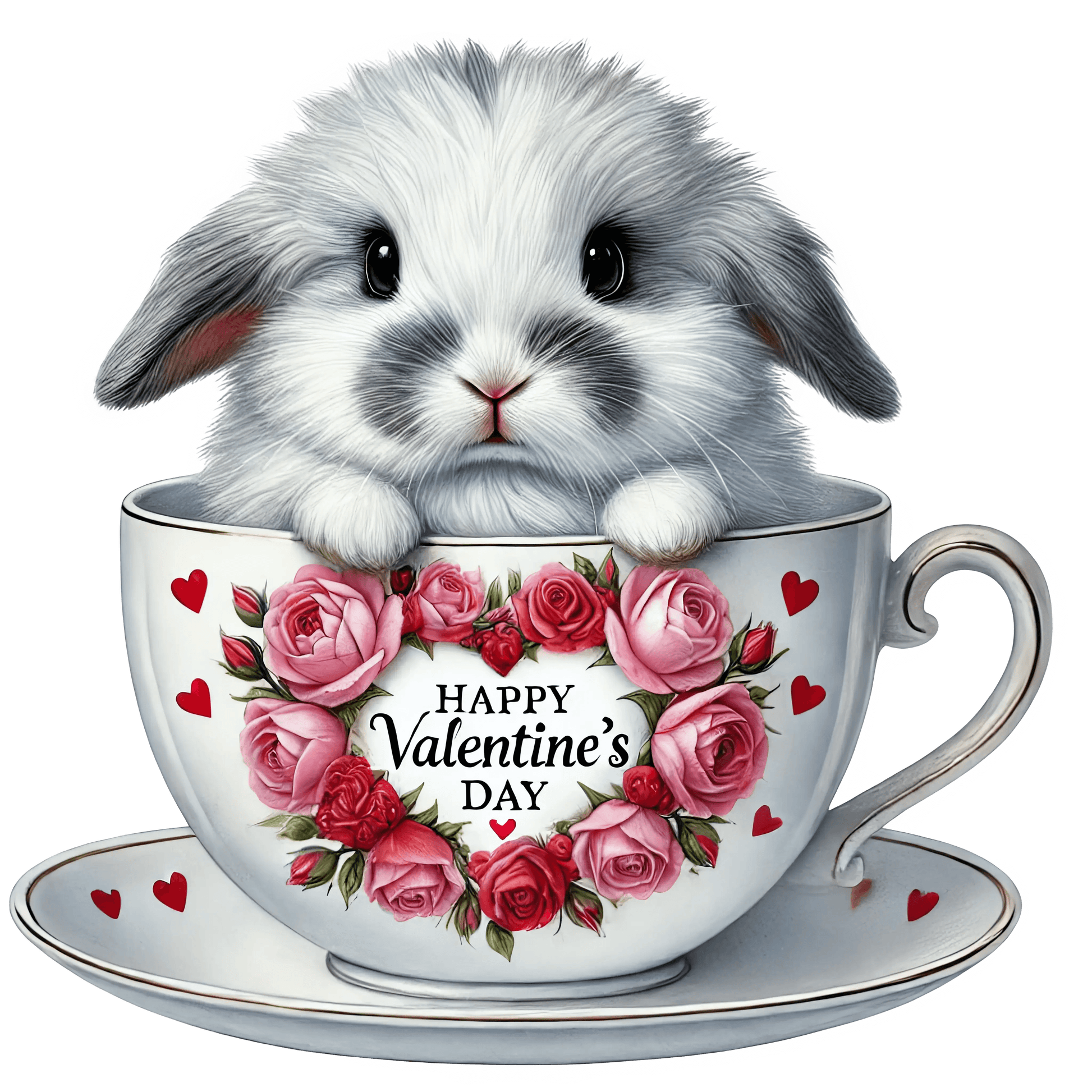 Valentine's Day Love Bunny Design | DTF Center - Heat Press Transfer
