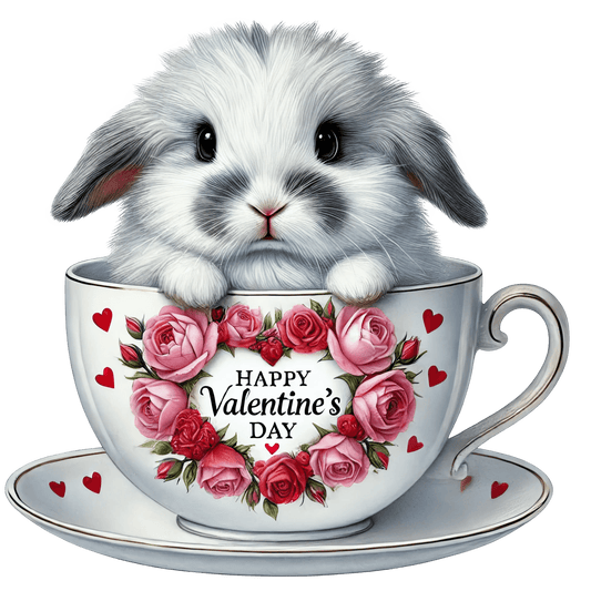 Valentine's Day Love Bunny Design | DTF Center - Heat Press Transfer