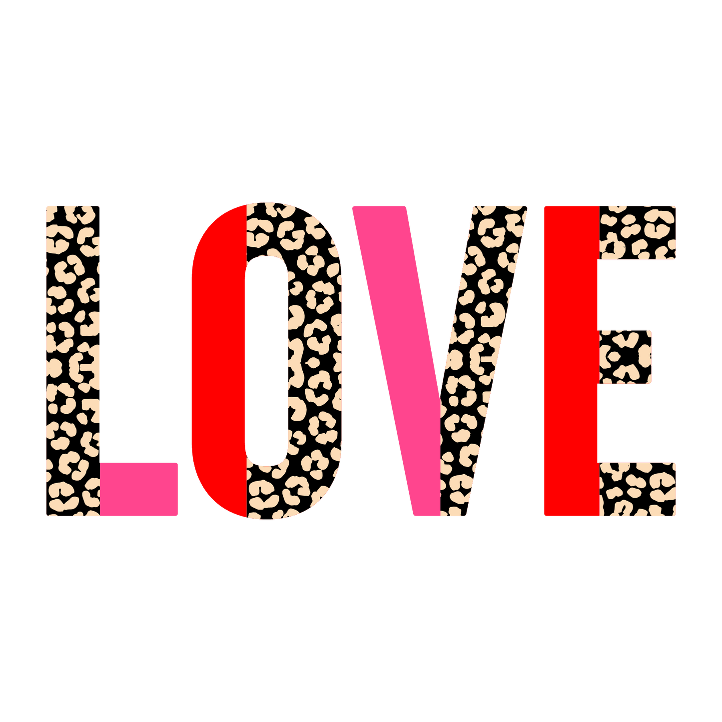 Valentine's Day Love Design - DTF Ready To Press - Heat Press Transfer