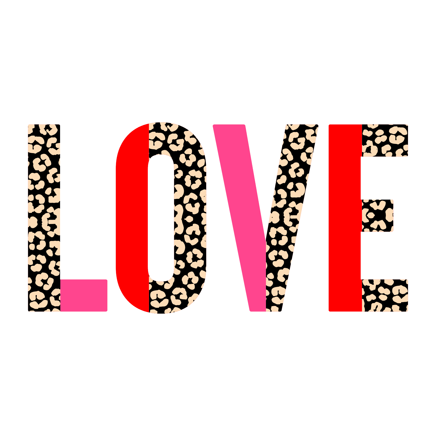 Valentine's Day Love Design - DTF Ready To Press - Heat Press Transfer