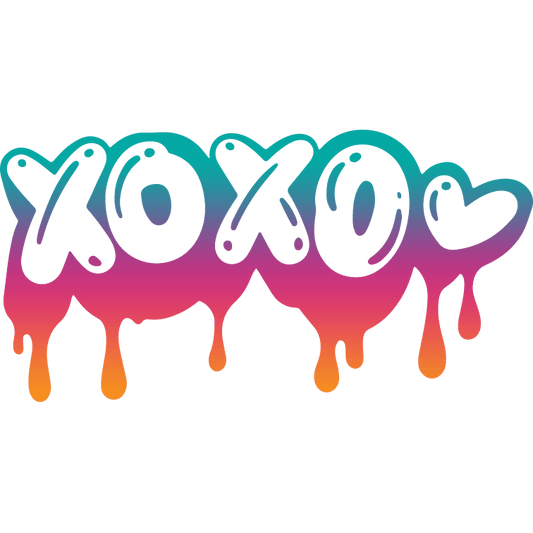 Valentine's Day Xoxo Design - DTF Ready To Press - Heat Press Transfer