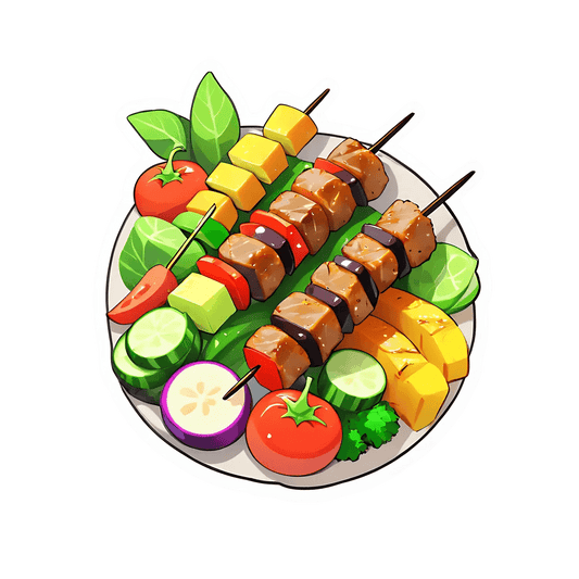 Vegan BBQ Feast - Sticker - Heat Press Transfer