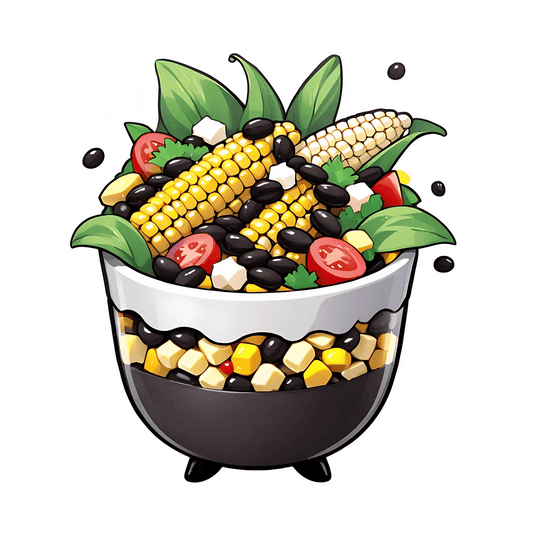Vegan Bowl Salad Sticker - Fresh and Healthy - Heat Press Transfer