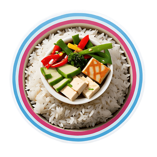 Vegan Meal Sticker - Bright and Colorful - Heat Press Transfer