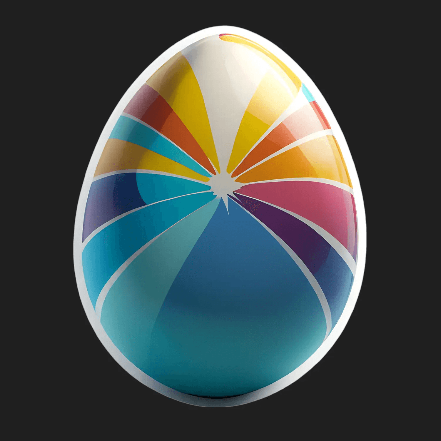 Vibrant Colors Egg - Sticker - Heat Press Transfer