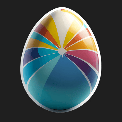Vibrant Colors Egg - Sticker - Heat Press Transfer