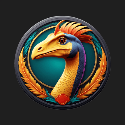 Vibrant Dinosaur Sticker - Colorful UV Design - Heat Press Transfer