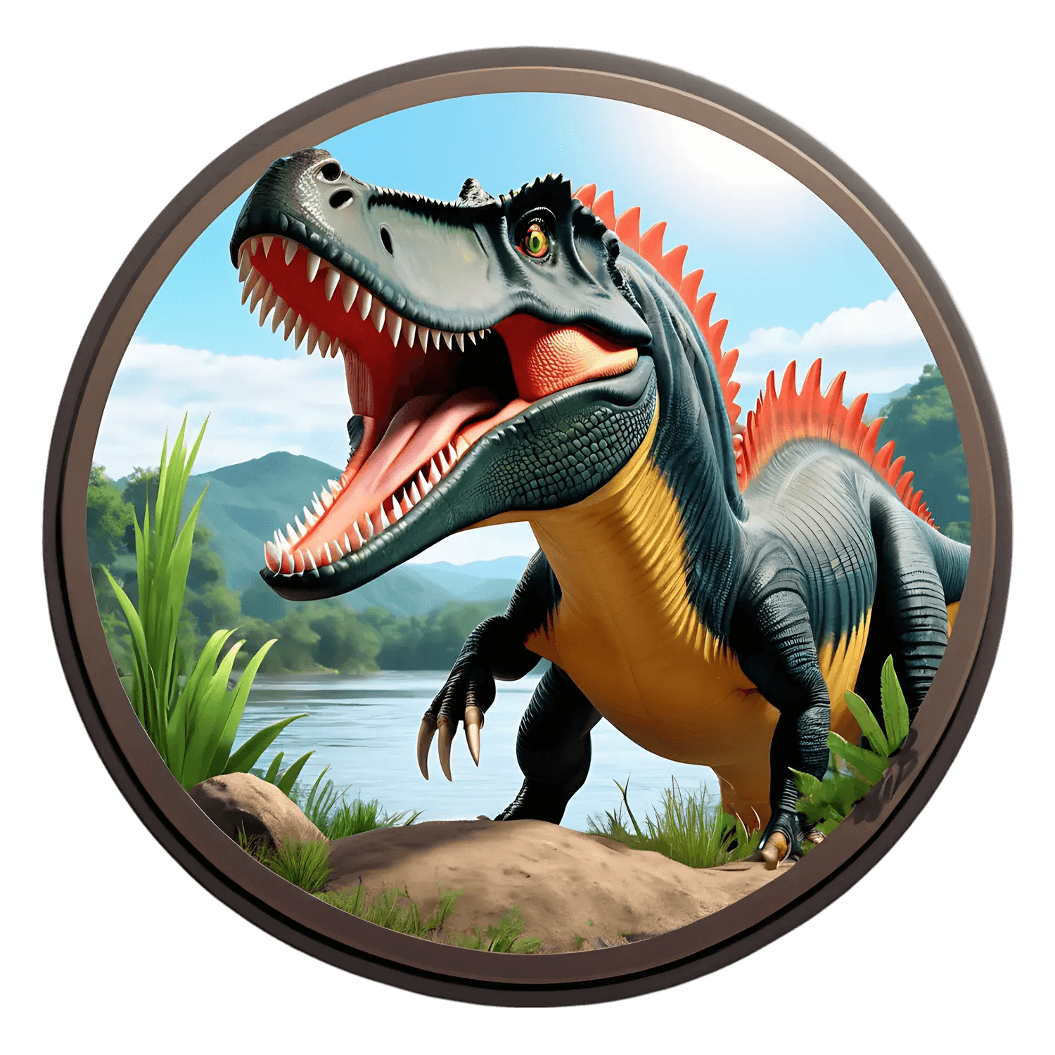 Vibrant Dinosaur Sticker - Exciting UV Graphic - Heat Press Transfer