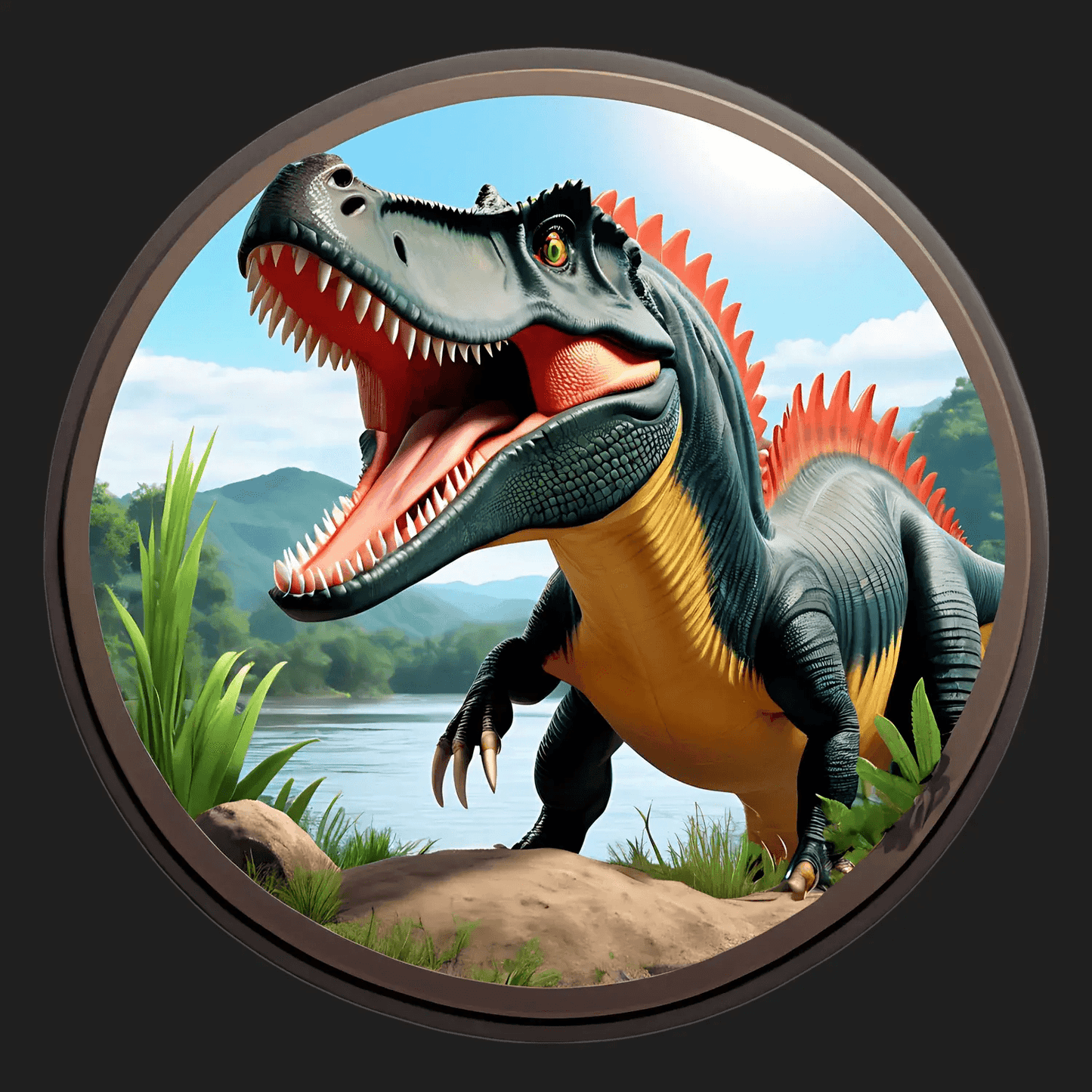 Vibrant Dinosaur Sticker - Exciting UV Graphic - Heat Press Transfer