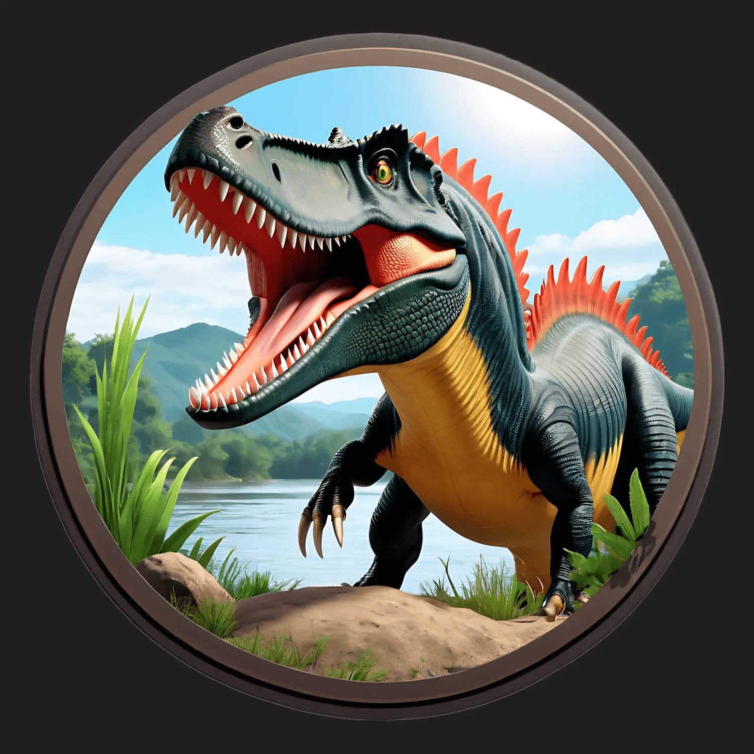 Vibrant Dinosaur Sticker - Exciting UV Graphic - Heat Press Transfer