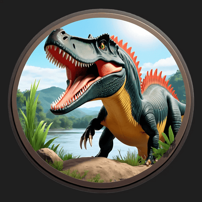 Vibrant Dinosaur Sticker - Exciting UV Graphic - Heat Press Transfer