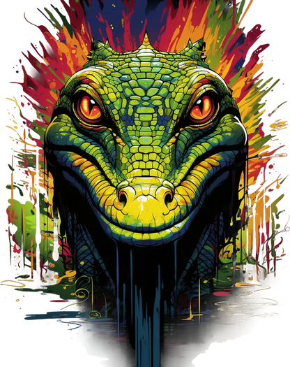 Vibrant Alligator Graphic - DTF Ready to Press - Heat Press Transfer