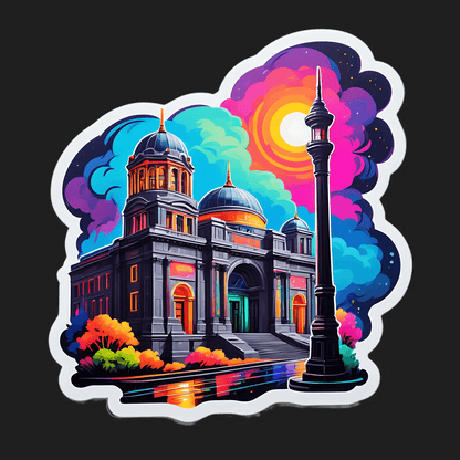 Vibrant Cityscape Sticker - UV DTF - Heat Press Transfer
