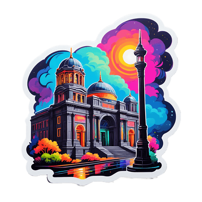 Vibrant Cityscape Sticker - UV DTF - Heat Press Transfer