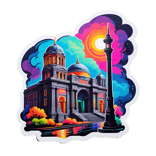 Vibrant Cityscape Sticker - UV DTF - Heat Press Transfer