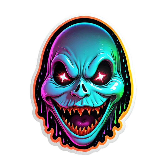 Vibrant Skull Sticker - UV DTF - Heat Press Transfer