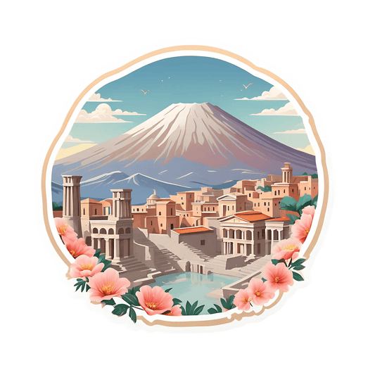 Vintage Pompeii View - Sticker - Heat Press Transfer