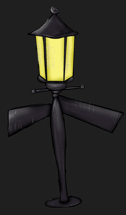 Vintage Street Lamp - DTF Ready to Press - Heat Press Transfer