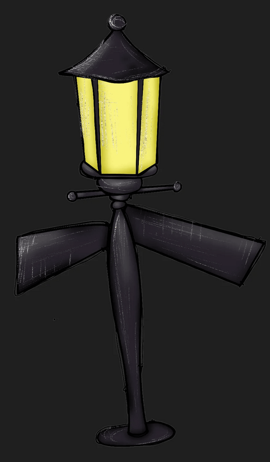 Vintage Street Lamp - DTF Ready to Press - Heat Press Transfer