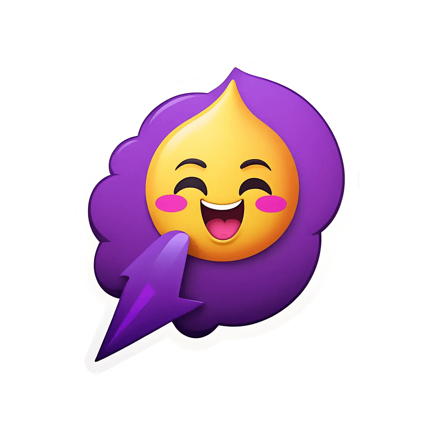 Vivid Purple Emoji - Sticker - Heat Press Transfer
