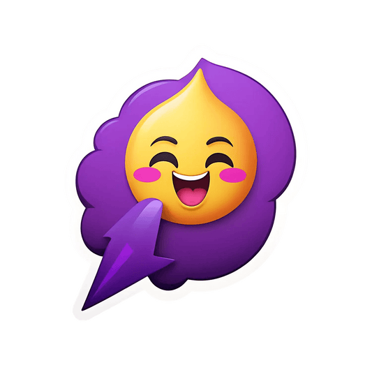 Vivid Purple Emoji - Sticker - Heat Press Transfer