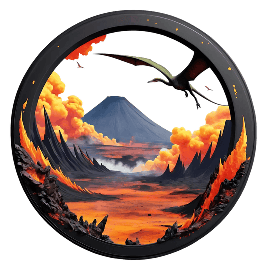 Volcanic Dragon Flight - UV DTF Sticker - Heat Press Transfer