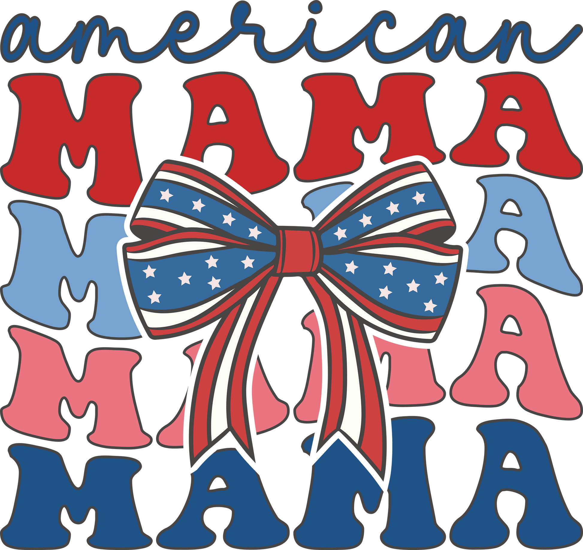 American Mama Design DTF - Ready to Press (V5) | Heat Press Transfer - Heat Press Transfer