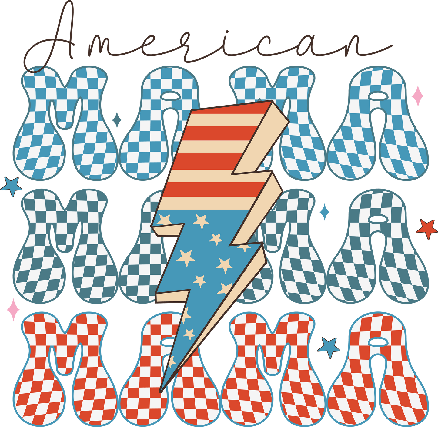 American Mama Design DTF - Ready to Press (V4) | Heat Press Transfer - Heat Press Transfer