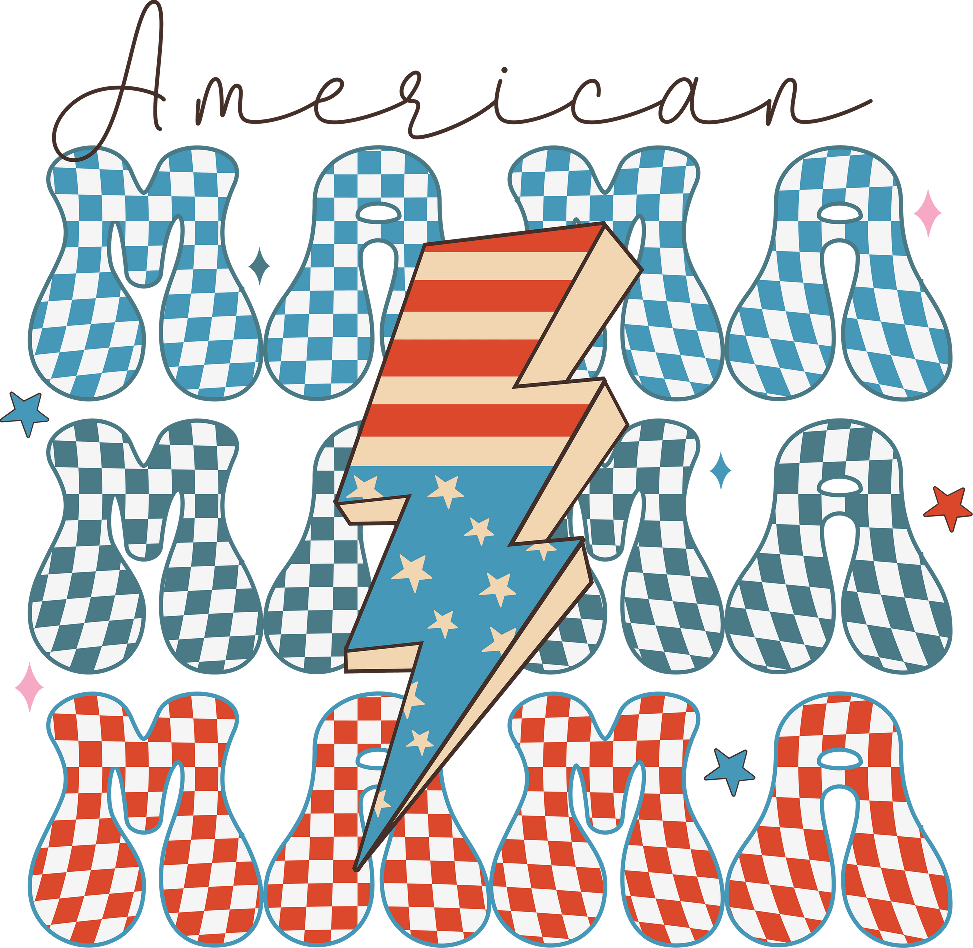 American Mama Design DTF - Ready to Press (V4) | Heat Press Transfer - Heat Press Transfer
