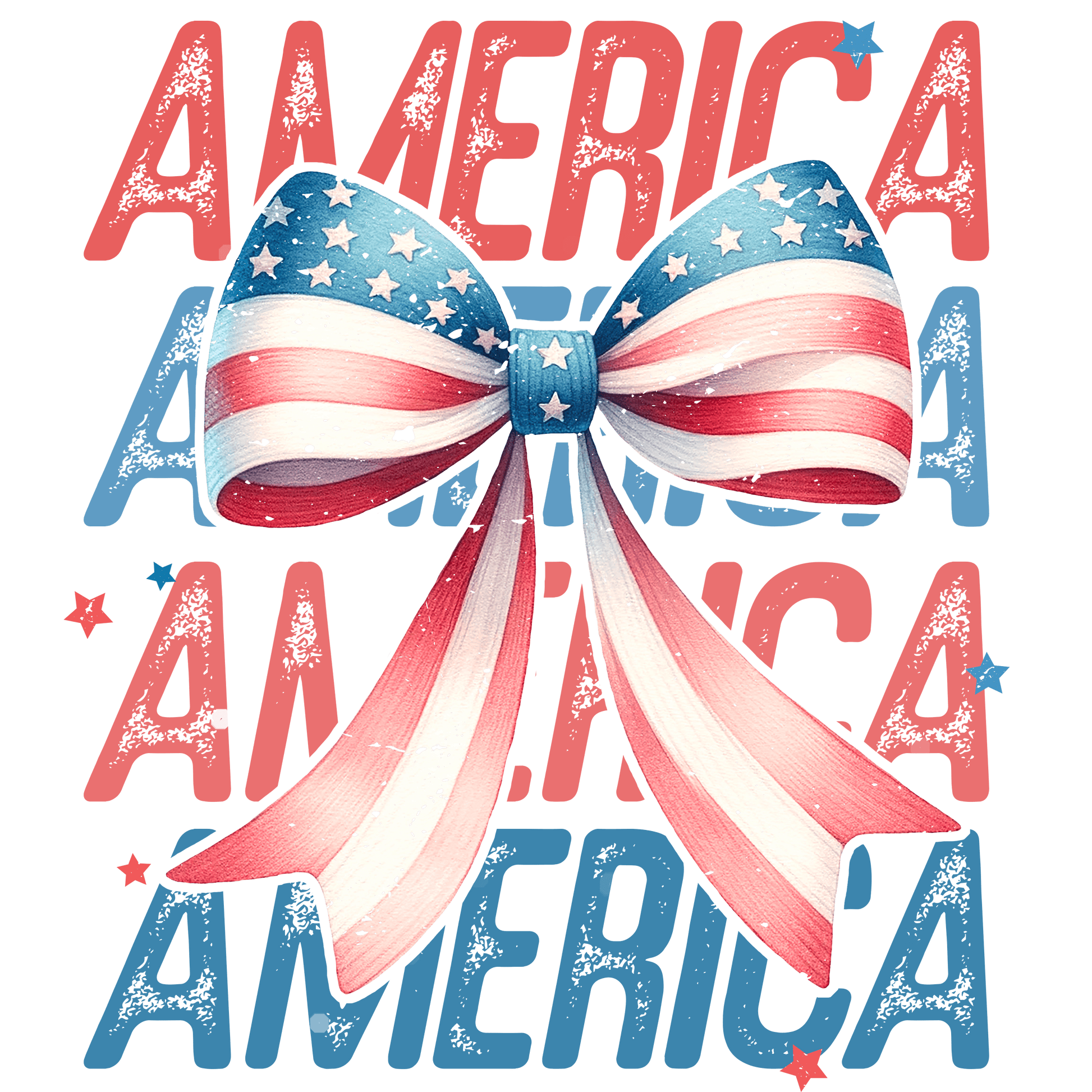 Cute American Girl Design - DTF Ready To Press - Heat Press Transfer